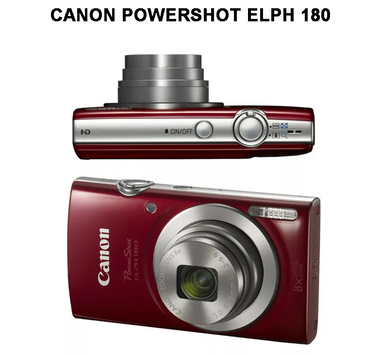 中古 Canon PowerShot ELPH 180 レッド Canon PowerShot ELPH 180 20MP Digital Camera 8x Optical Zoom