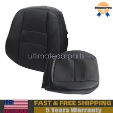 Front DRIVER Top & Bottom SEAT COVER Black For 2008-2015 Mercedes Benz GLK350