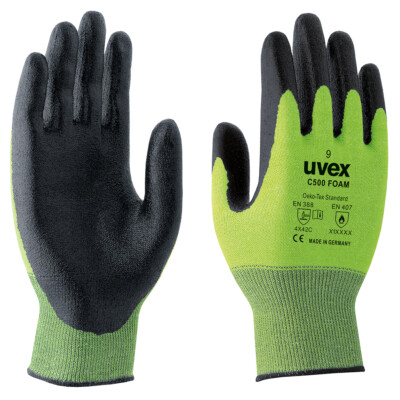 ABVERKAUF Uvex Montage-Schnittschutzschutz-Handschuh C500 Soft-Grip-Beschichtung