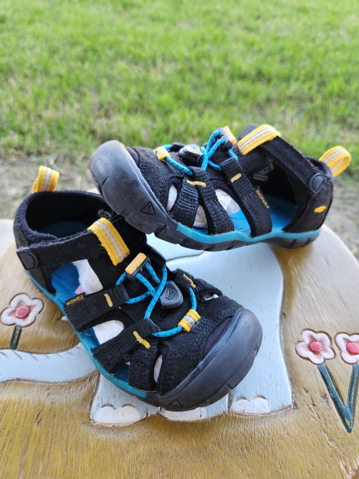 Keen Newport H2 "Nero Blu Giallo" Ragazzo Bambino 11C