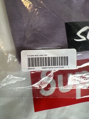 Supreme Futura Box Logo Tee T-Shirt Size Large Dusty Purple SS24