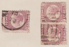 c.1870 UK GB Great Britain QV 1/2d Half Penny Bantam Used x 3         REF: QVB09