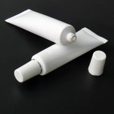 20pcs 20ml Plastic Empty Portable White Travel Cosmetic Tubes With Silver Line