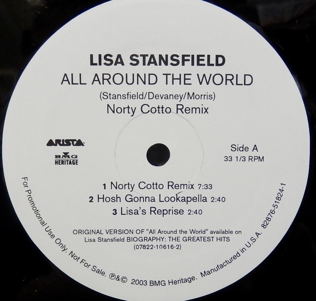 LISA STANSFIELD ALL Around The World (Norty Cotto Remix) 12” promo