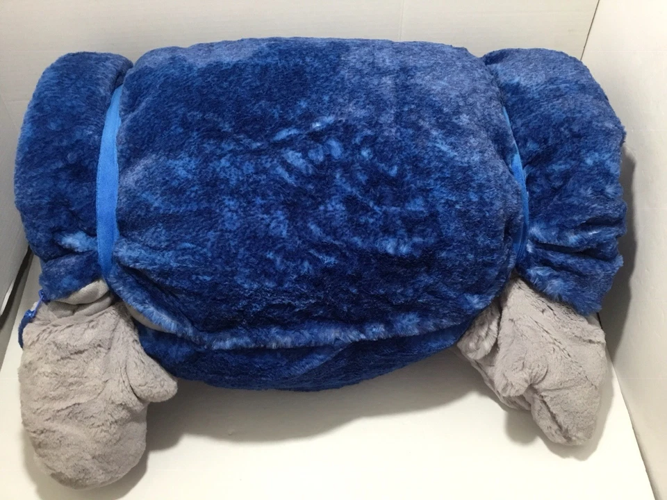Nuevo animal para niños ~ mono azul ~ felpa súper suave ~ saco de dormir grande 27" x 56" Foto 4 de 4