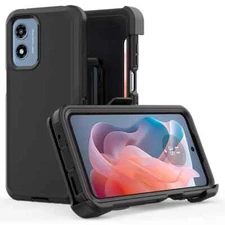 For Motorola G POWER 21 22 23 24 25 Tough Defender Case Belt Clip Holster Stand