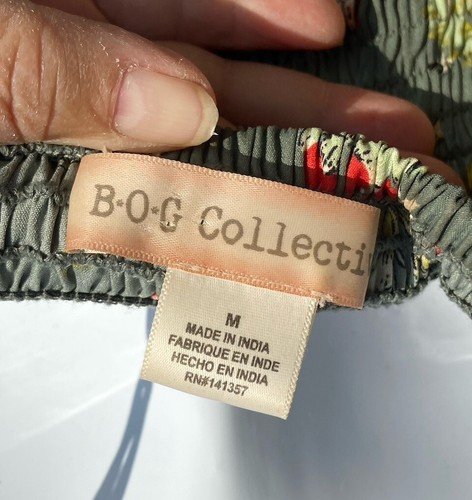 BOG Collective Long Floral Medium Women's Slit Dress Spaghetti Strap #e7 - Picture 8 of 11