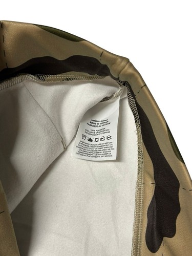 NIKE Uomo Thermafit Mimetico Pullover Pile Felpa con Cappuccio Verde Marrone Taglia S - Foto 3 di 10
