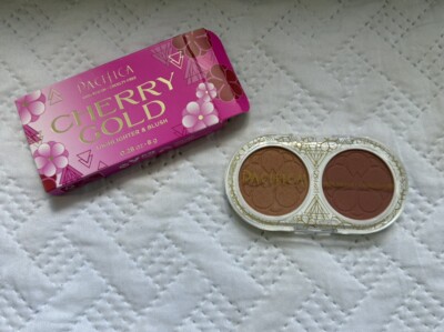 PACIFICA BEAUTY Cherry Gold Highlighter & Blush in Rose Gold, Cherry Spirit NEW