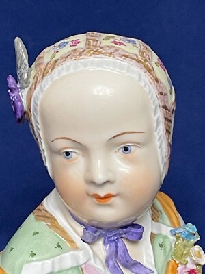 Antique 19th c Dresden Saxon Porcelain Carl Thieme Bust of THE