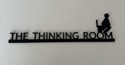 WC Tür Topper | Schild Wanddeko Worte Rahmen lustig Badezimmer Wandbild Geschenk