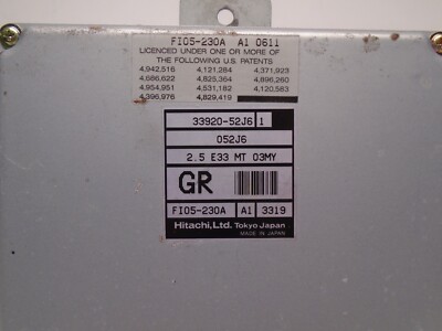 '03 '04 Chevy Tracker  ECU ECM computer 2.5 V6 M/T 33920-52J61