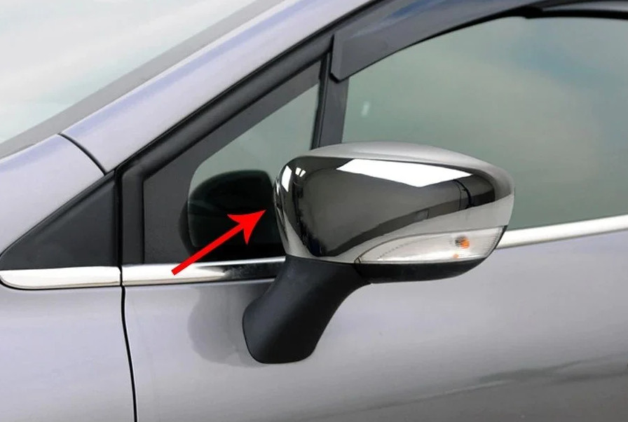 Coques rétroviseur Clio 4 chromées effet miroir anti-rayures