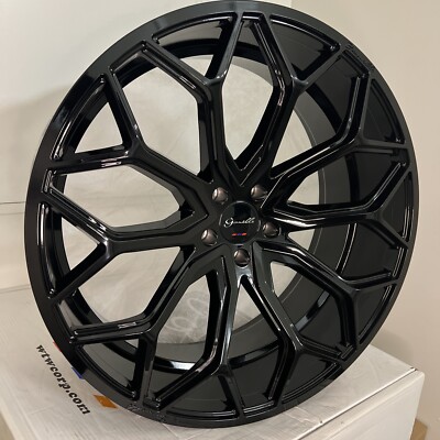 24X10 GIANELLE MONTE CARLO GLOSS BLACK RIMS (5X114.3) EXPLORER TELLURIDE BLAZER
