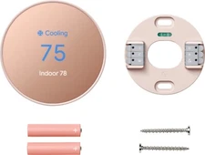 Google Nest Smart WIFI Alexa & Hey Google Thermostat: Sand/Rose Color ‎G4CVZ