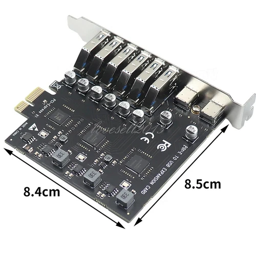 USB 3.2 PCIe card PCIe X1 USB 3.2 Gen1 Expansion Card 6 USB-A and 2 USB-C Ports
