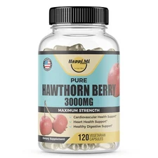 Hawthorn Berry Organic, equivalent To 3000 Mg per One Capsule - 120 Veggie Caps