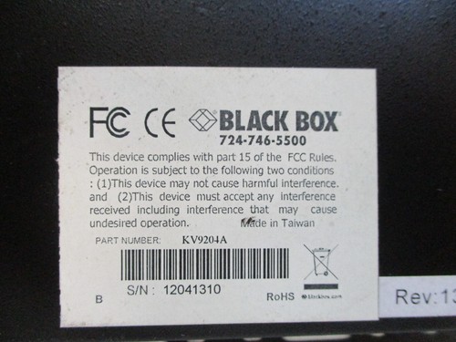 NUEVO CAJA NEGRA INTERRUPTOR 4 PUERTOS SERIE EC KV9204A - Imagen 3 de 5