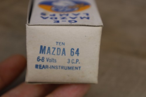 10 Vintage NOS GE Mazda Lamps #64 Automotive 6-8 Volt Rear Instrument Bulbs - Picture 3 of 13