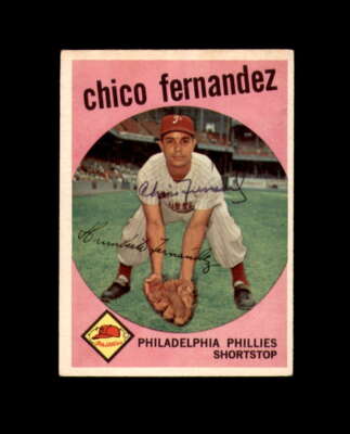 Chico Fernandez Signed 1959 Topps Philadelphia Phillies Autographed