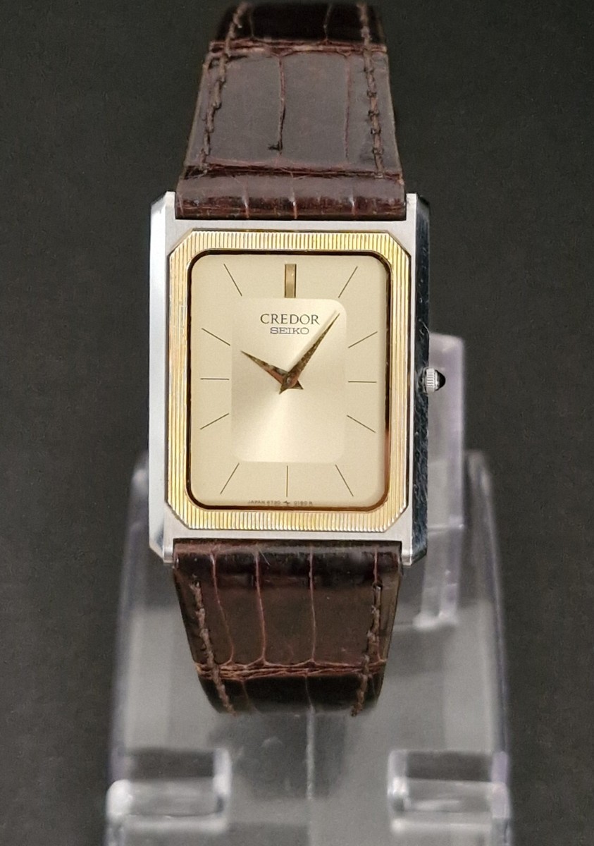 CREDOR SEIKO 14K BEZEL 6730-5090 Men's Quartz Watch with CREDOR SEIKO 14K BEZEL 6730-5090 Men's Quartz Watch with