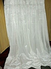 AMALGAMATED TEXTILES SMOOTH WHITE VELVET PINCH PLEATED 2 CURTAINS PANELS 29X93