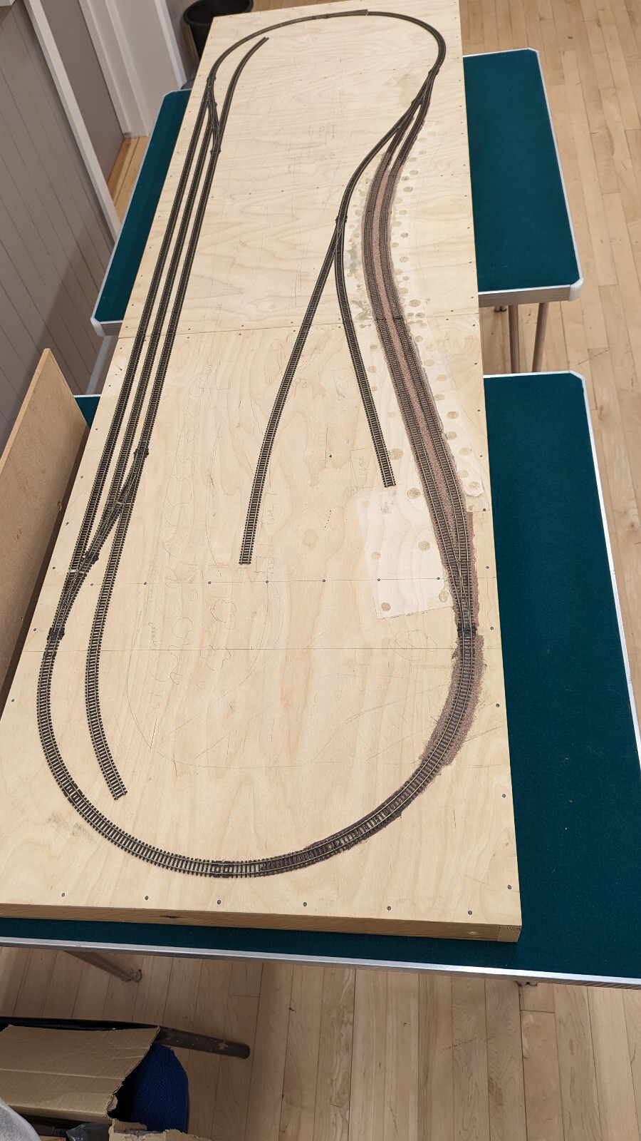 N Gauge model railway layout professional build point motors