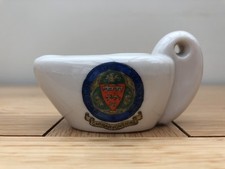 W H Goss Crested China Caerleon Lamp - Crest for Carnarvonshire