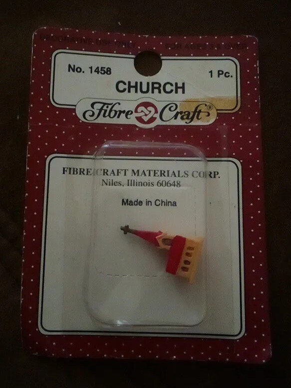 Fibre Craft Materials Corp Miniature Church 1458 Doll House Village