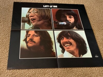 THE BEATLES VG++ Let It Be Capitol Records w/Poster SW-11922