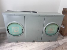 Schneider Sq  D  ringless  electrical 200 amp 2  gang meter box