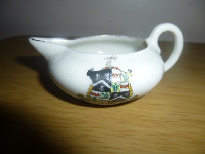 Vintage Norfolk Wappen Porzellan ''Criccieth'' Mini Ornament. 3,5 cm groß. (D36)