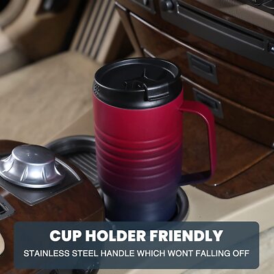 HAUSHOF 24oz Travel Mug with Handle, Stainless Steel Vacuum Insulated Leak  Proof | eBay
