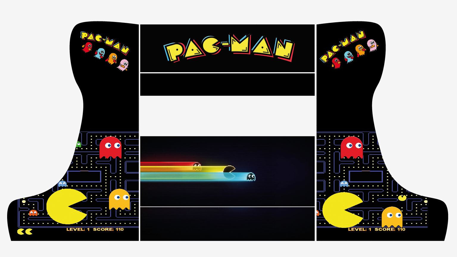 Stickers Bartop Pac-Man pour décorer votre salle de jeux rétro à la maison