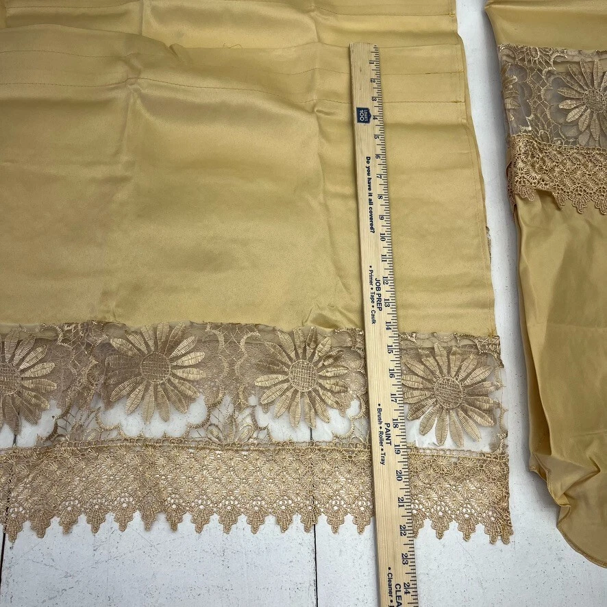 GOHD Beige 3 Piezas Margarita Bordada Cocina Café Cortina Juego NUEVO Foto 4 de 4