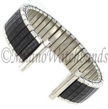 16-20mm Speidel Romunda Black Stainless Steel Twist-O-Flex Mens Band Reg 1076/02