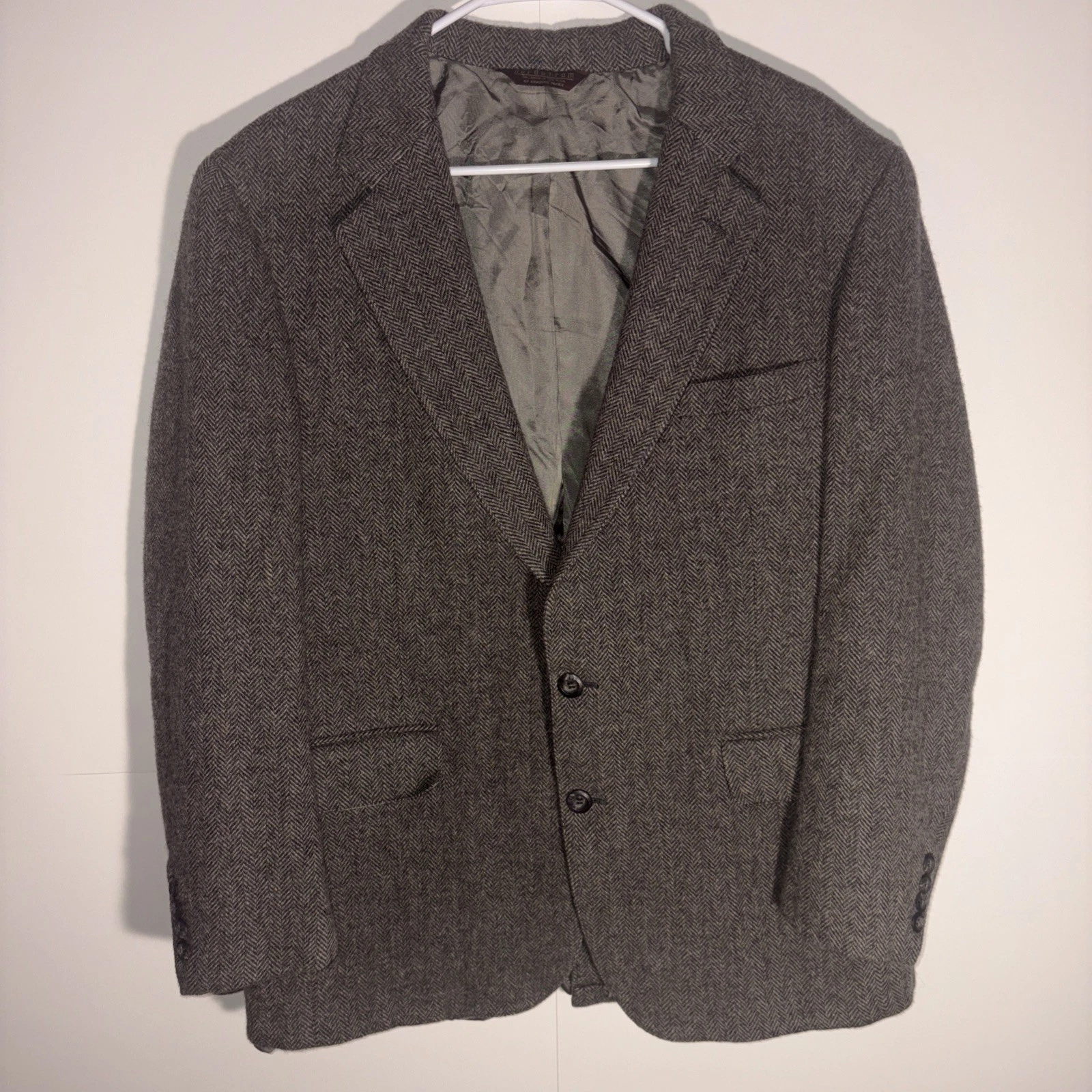 Vintage Nordstrom Blazer Men 40 Grey Wool Herringbone Sports Coat Jacket Preppy
Opens in a new windo