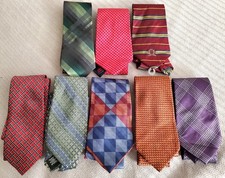 MEN'S TIES  CALVIN KLEIN / TOMMY HILFIGER / PERRY E.  LOT OF 8 - 58" x 3 AVE.