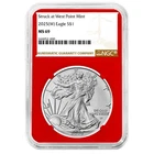2025 (W) $1 1-oz American Silver Eagle NGC MS69 Brown Label Red Core