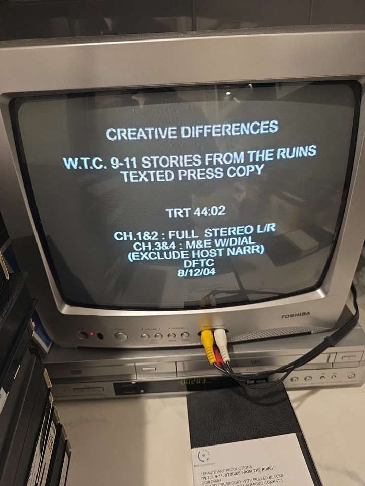 Lot of 2 Production VHS WTC 9/11 Stories from the Ruins & DC 9/11 Time of Crisis - Image 2 of 4