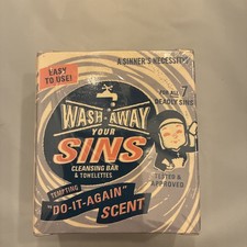 NEW Wash Away Your Sins Cleansing Bar And Towelettes Gag Gift SEALED
