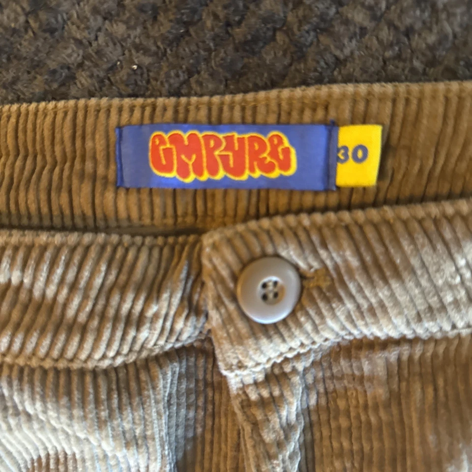 Pantalones cargo vintage Y2K EMPYRE relax holgados tostados pana para hombre 30x28 estilo Jnco Foto 3 de 4