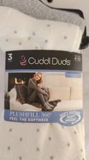 Cuddl Duds Women's Plushfill 360 Leg Layering Crew Socks Shoe Size 4-10 3 Pair