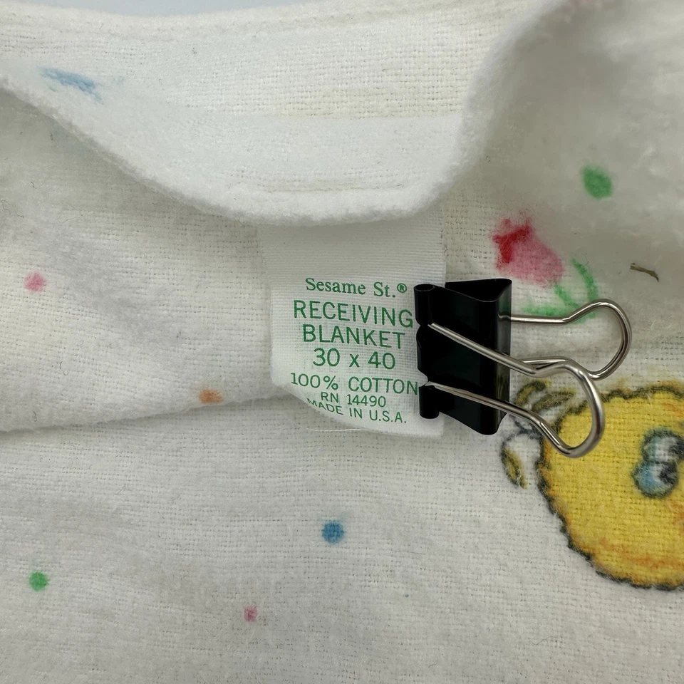 Vintage Sesame Street Baby Blanket Playground Big Bird Bert Ernie Cookie Monster - Image 3 of 4
