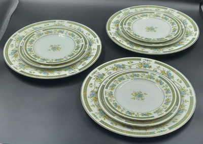 Four Crown China Barclay 519 Dinner Sets (3) Dinner, Salad, Bread & Butter Plate