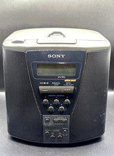 Sony ICF-CD833 CD Clock Radio Dual Alarm Mega Bass FM/AM Tested Working