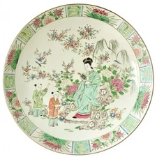 Antique Japanese Yama Toku Arita Porcelain Charger – Meiji Period, Marked