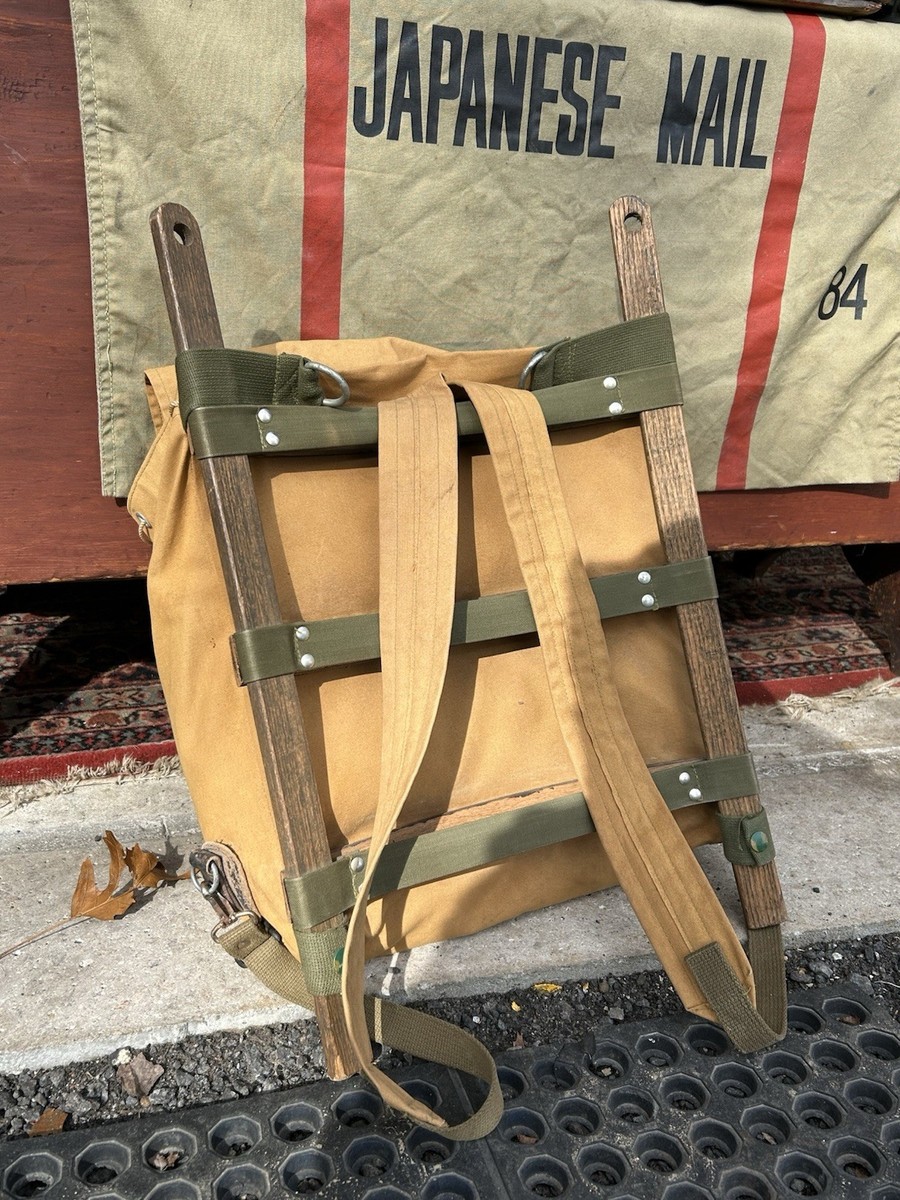 ⭐️デッドストック米軍 U.S. NAVY Navdungaree30 Vintage 1920s -30s OAK Wood frame U.S. Navy Canvas Trapper