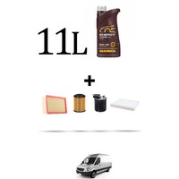 Hoffcar Servicekit 4 Filter Und 11L ÖL FüR Mercedes Sprinter II (906) 416 CDI
