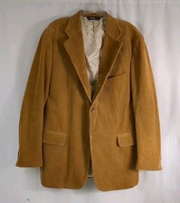 Vintage Polo Ralph Lauren Corduroy Blazer Golden Tan Lined Jacket Men's Size XXL